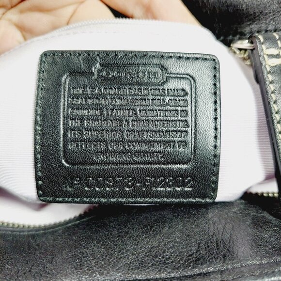 Coach C0873-f12302 Black Leather Satchel 0179 - Picture 9 of 11